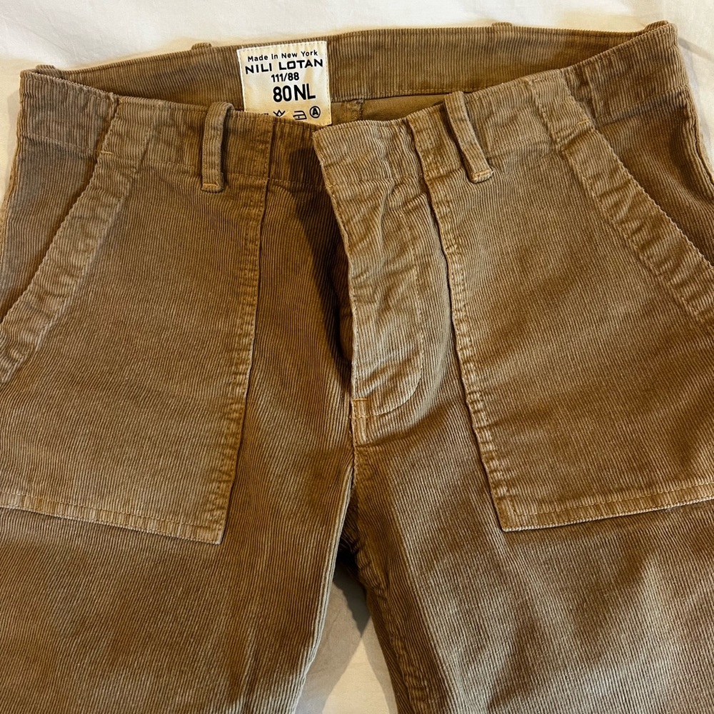 Nili lotan 80NL made in NY corduroy tan pants